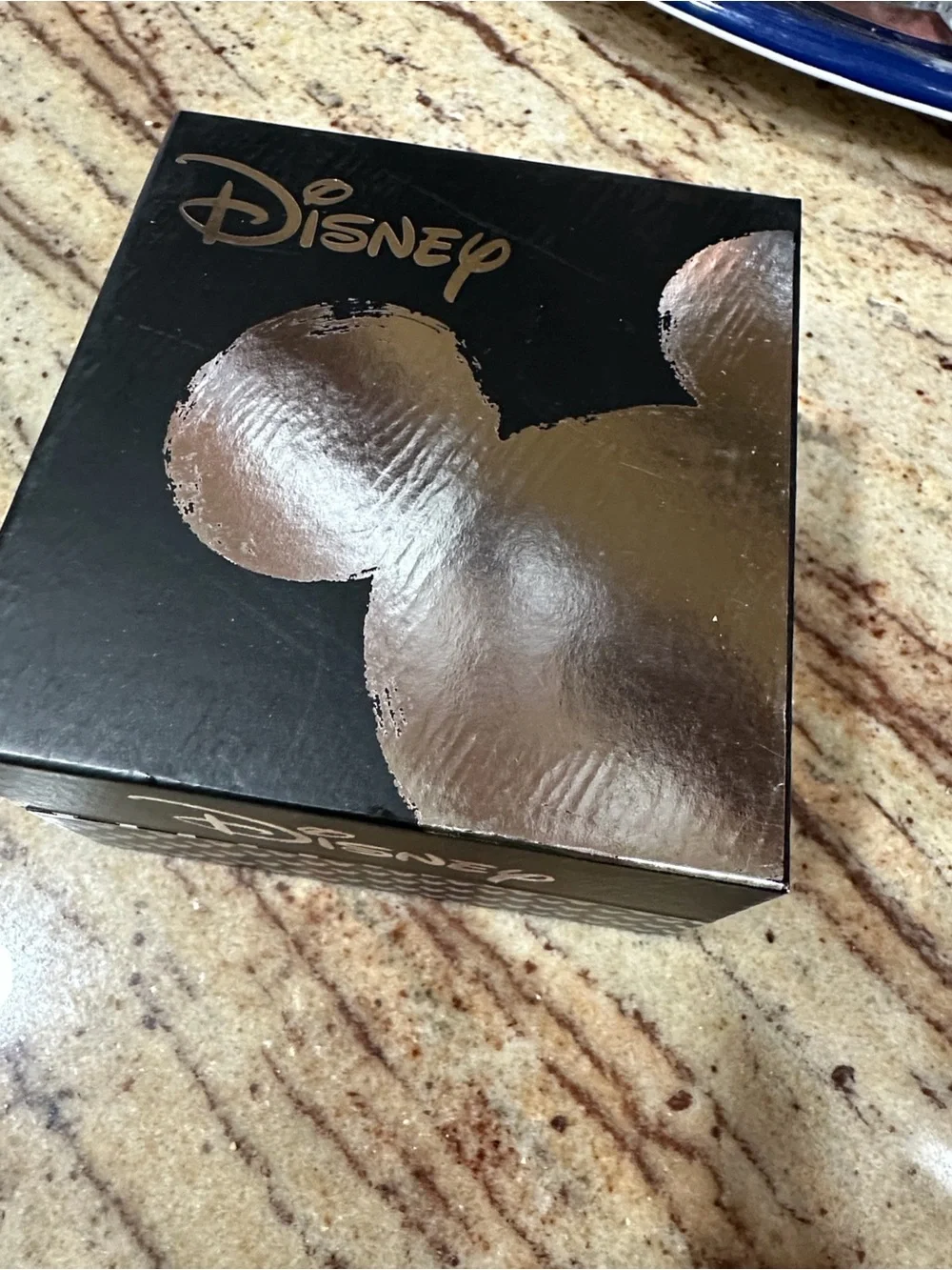 Disney Watch with Gold-Tone Case and Beige Strap